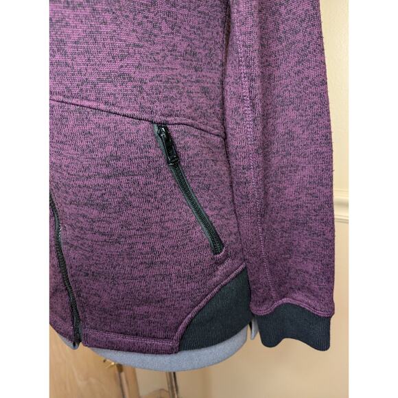 Calvin Klein Performance Maroon Quick Dry Full Zip Fleece Jacket Size M - Picture 5 of 9